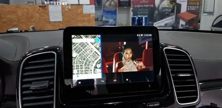 [분당벤츠전문점] 벤츠 GLS클래스 X166 GLS500 국산 안드로이드 카블릿M2C200 셋탑 네비게이션 매립+무선공유기 설치+국산 USB AUX+순정 리어모니터 연동 / 성남 분당구 정자동