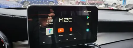 분당벤츠전문점 카알터 GLC350e 사이드미러 프레임파손 교체 사각지대개선 옵틱글래스 광각미러교체 국산 안드로이드 M2C200 AUX코딩 순정GPS연동 LTE 무선 WiFi / 성남 분당구 정자동