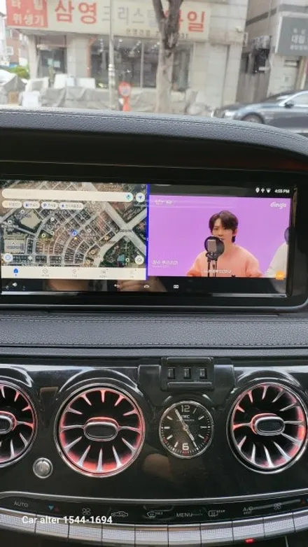 벤츠 W222 S63 AMG 커맨더 오디오 고장수리 터치모니터변경 M2C200PLUS AUX코딩 순정GPS연동 파크라케이블 무선 LTE WiFi 공유기 분당 정자동 카알터 / 성남 분당구 정자동