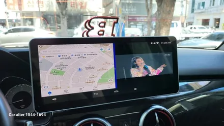 벤츠 2015 X204 GLK220 프리미어 M2C200A 모니터교체 공임작업 + AUX코딩 순정GPS연동 파크라케이블 무선 LTE WiFi 라우터 / 성남 분당구 정자동