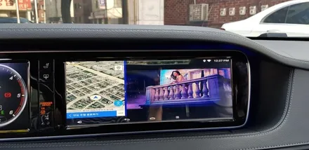 [분당 벤츠 전문점] 벤츠 S클래스 W222 S350 안드로이드 카블릿 M2C200 셋탑 네비게이션 및 AUX 코딩 설치 작업 / 성남 분당구 정자동