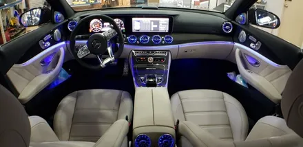 [분당 벤츠 전문점] 벤츠 E클래스 W213 E63AMG 부메스터 3D전동 트위터, 전면&리어 송풍구엠비언트, 블랙 사이드리피터, AMG웰컴라이트 교체 작업 / 성남 분당구 정자동