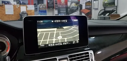 [분당벤츠전문점] 벤츠 W218 CLS350 순정 12색 엠비언트 M2C200플러스 GPS 파크라케이블 국산 12.3인치 모니터 교체 이지억세스 워크인 / 성남 분당구 정자동