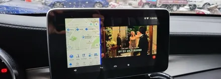 분당벤츠전문점 카알터 GLC350e 사이드미러 프레임파손 교체 사각지대개선 옵틱글래스 광각미러교체 국산 안드로이드 M2C200 AUX코딩 순정GPS연동 LTE 무선 WiFi / 성남 분당구 정자동