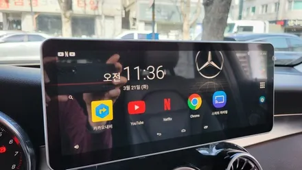 GLC350e 국산12.3 모니터교체 M2C200PLUS AUX코딩 순정GPS연동 파크라케이블 순정버튼 통풍시트 순정64색 엠비언트변경 데쉬보드엠비언트 송풍구엠비언트 / 성남 분당구 정자동