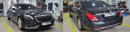 분당벤츠전문점 카알터 마이바흐 W222 S600 터치스크린 변경 안드로이드 M2C200PLUS 순정GPS연동 파크라케이블 LTE WiFi설치 리어모니터연동 / 성남 분당구 정자동