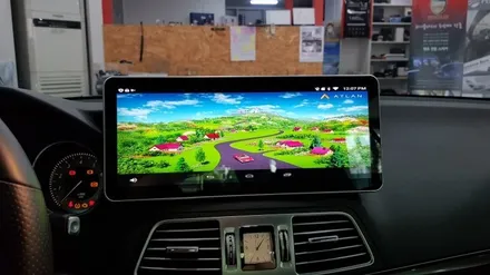 [분당벤츠전문점] 벤츠 A207 E200 카브리올레 국산 12.3인치 대화면 와이드 모니터 + 구글공식인증 안드로이드 카블릿 M2C100 설치 / 성남 분당구 정자동