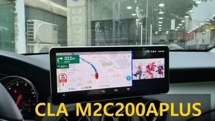 벤츠 CLA250 모니터교체 안드로이드 M2C200APLUS 아틀란 내비게이션 USBAUX 4G LTE 라우터 / 성남 분당구 정자동
