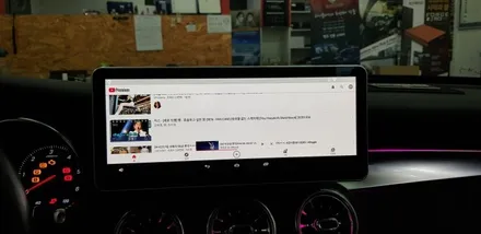 [분당벤츠전문점] 벤츠 C205 C63 AMG쿠페 M2C200플러스 국산12.3인치 모니터 AUX코딩 순정GPS연동 파크라케이블 순정64색변경 엠비언트 전면송풍구 엠비언트 리어송풍 / 성남 분당구 정자동