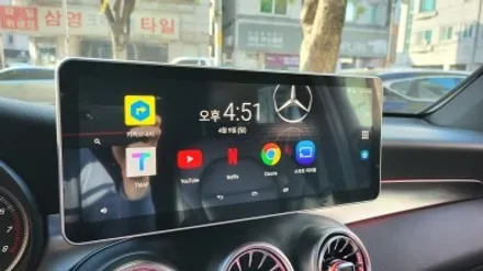 GLC300쿠페 감성 업그레이드 풀 엠비언트셋트시공 12.3인치 모니터교체 M2C200PLUS AUX코딩 순정GPS 연동 파크라케이블 옵틱글래스 광각미러교체 벤츠전문점 카알터 / 성남 분당구 정자동