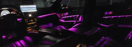 [분당벤츠전문점] 벤츠 E클래스 W212 E250 2015년식 순정12색 멀티컬러 엠비언트 교체 국산 12.3인치 모니터 교체 국산 안드로이드 M2C200플러스 네비게이션 설치 순 / 성남 분당구 정자동