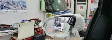 분당벤츠전문점 카알터 GLC350e 사이드미러 프레임파손 교체 사각지대개선 옵틱글래스 광각미러교체 국산 안드로이드 M2C200 AUX코딩 순정GPS연동 LTE 무선 WiFi / 성남 분당구 정자동