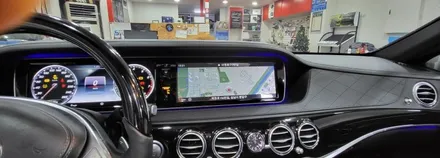분당벤츠전문점 카알터 마이바흐 W222 S600 터치스크린 변경 안드로이드 M2C200PLUS 순정GPS연동 파크라케이블 LTE WiFi설치 리어모니터연동 / 성남 분당구 정자동