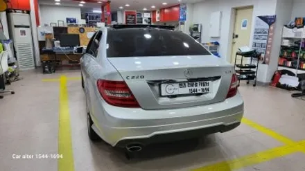 벤츠 2012 W204 C220 M2C200PLUS 모니터교체 후방카메라교체 옵틱글래스 광각 사이드미러교체 야간작업 / 성남 분당구 정자동