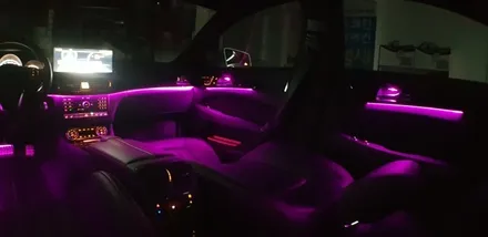 [분당벤츠전문점] 벤츠 CLS W218 CLS400 2017년식 순정 3색 엠비언트를 순정 12색 멀티컬러 엠비언트 시공작업 / 성남 분당구 정자동