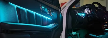 분당벤츠전문점 카알터 E클래스 W212 E300 순정 엠비언트 12색 변경 및 광량 업그레이드 / 성남 분당구 정자동