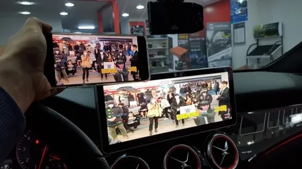 [분당벤츠전문점] 벤츠 W117 CLA 250 순수국산 12.3인치 대화면 와이드 모니터 + 구글 정식 인증된 카블릿 M2C설치 + 보증에도 이상없는 블랙박스 보조배터리 설치 / 성남 분당구 정자동