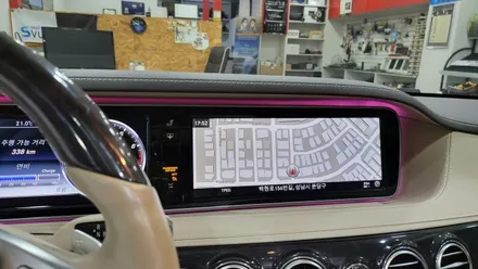 벤츠 S500 레트로핏 터치모니터변경 국산 고화질 안드로이드 M2C200PLUS 네비게이션 AUX코딩 순정GPS 파크라케이블 무선LTE WiFi 리어모니터연동 분당 정자동 벤츠전문 / 성남 분당구 정자동