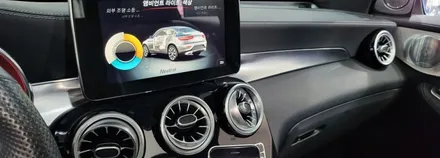 [분당벤츠전문점] 벤츠 C253 GLC300쿠페 2018년식 타업체 시공된 불량 고장난 엠비언트 탈거 원복후 순정 64색 엠비언트 변경 + 부메스터 3D전동 트위터 + 데쉬보드 엠 / 성남 분당구 정자동