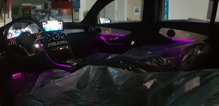 [분당벤츠전문점] 벤츠 GLC X253 GLC220쿠페 신차패키지 전동트위터엠비언트 전면+리어송풍구엠비언트 대쉬보드 등받이 미드레인지엠비언트 풀셋트 아이나비 QXD5000 / 성남 분당구 정자동