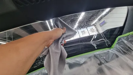 세종시 썬팅 반사 필름인데 블랙. 멋있잖아? 하버캠프 로얄본드 BMW MINI에 적용했어요. / 대전 유성