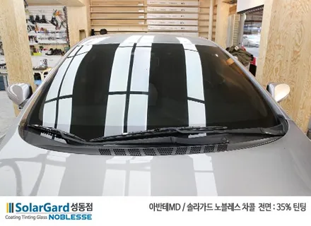 아반테MD썬팅, 솔라가드 노블레스 차콜 맛보기! / 서울 성동구 행당동