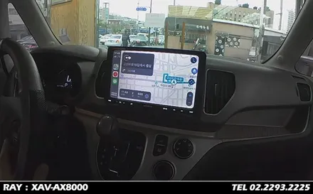 2013 레이, 구형 네비에서 AX8000 9인치 애플카플레이로 변신! / 서울 성동구 행당동