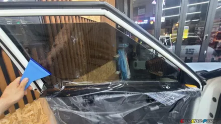 의왕 안양 자동차 썬팅 추천 카카오파츠, 티볼리 자동차 썬팅 나노필름 시공.