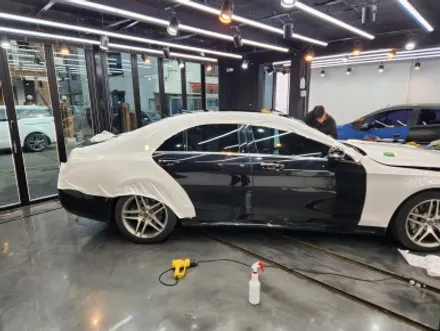벤츠 S350d 화이트유광 전체랩핑 포인트는? / 광명, 안양, 시흥