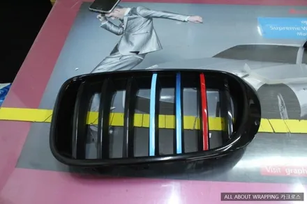 BMW X3 사이드미러 및 전면그릴 랩핑 / 경기 광명