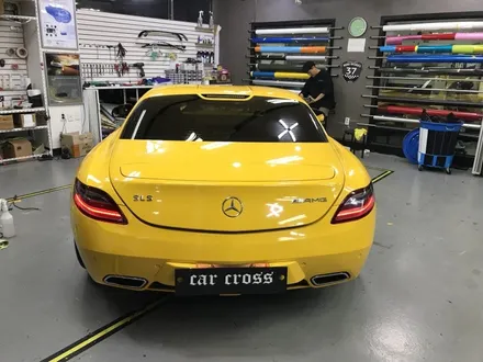 랩퍼 더 콰이엇 벤츠 SLS AMG 전체랩핑 화이트에서 옐로우! / 경기 광명