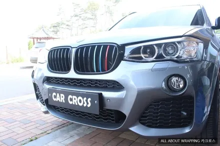 BMW X3 사이드미러 및 전면그릴 랩핑 / 경기 광명