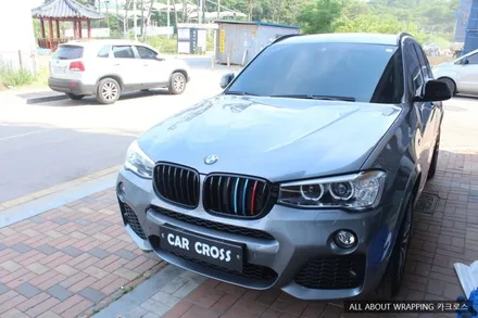 BMW X3 사이드미러 및 전면그릴 랩핑 / 경기 광명