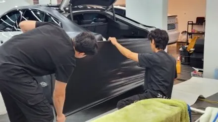 전체랩핑 BMW 440d 사틴블랙 컬러로 변신! / 경기 광명