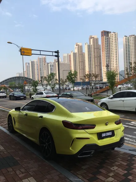 BMW 840d 선셋 오렌지 -> 엠뷸런스 옐로우 전체랩핑 후는? / 광명, 안양, 시흥