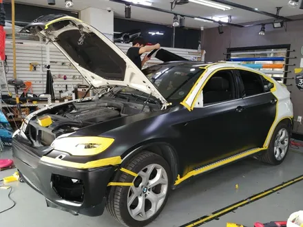 자동차전체래핑 BMW e71 X6 사틴블랙 전체랩핑 / 광명, 안양, 시흥