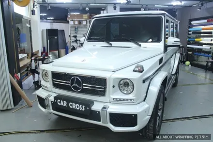 자동차랩핑, 벤츠 G바겐 화이트펄 전체랩핑 / 경기 광명