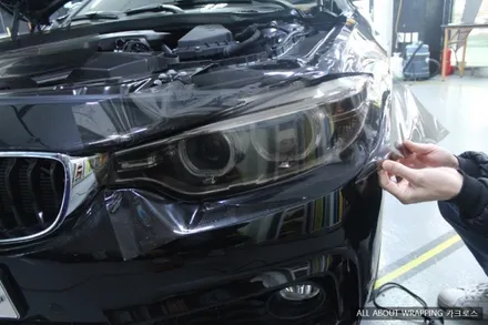 BMW 420D  PPF시공, 라이트필름, 전면그릴 포인트랩핑 시공후기 / 경기 광명