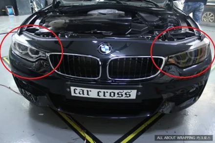 BMW 420D  PPF시공, 라이트필름, 전면그릴 포인트랩핑 시공후기 / 경기 광명