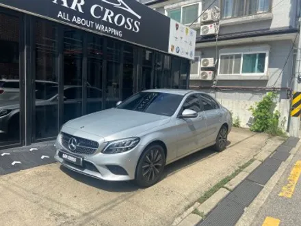 벤츠 C200 블랙PPF 루프스킨시공(포인팅 및 실내랩핑)