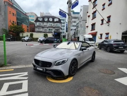 벤츠 S63 AMG 컨버터블, 고광택 판다지블루 전체 랩핑으로 유니크함 부여 / 경기 광명