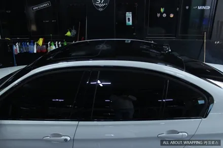 BMW 320i 루프스킨 및 사이드미러 포인트랩핑 / 경기 광명