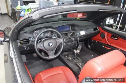 BMW 328i 컨버터블 실내랩핑 랩핑전문점 카크로스 / 경기 광명
