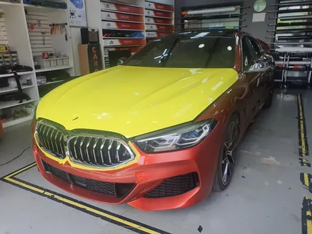 BMW 840d 선셋 오렌지 -> 엠뷸런스 옐로우 전체랩핑 후는? / 광명, 안양, 시흥