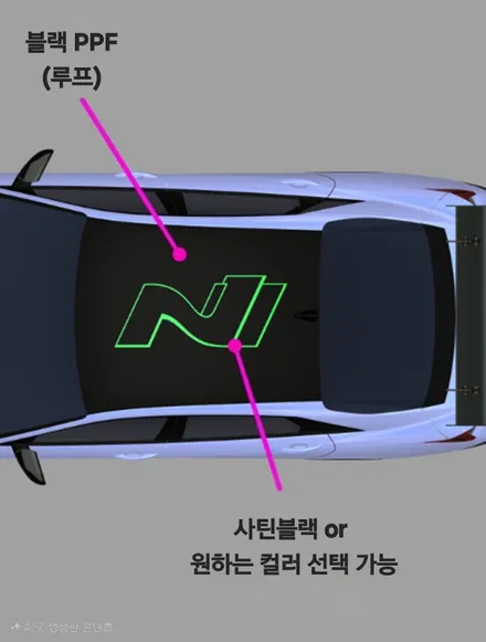 아반떼N 데칼 시공! 광명카크로스 후기! / 경기 광명