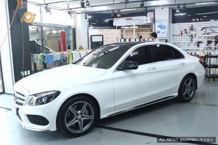 2017 벤츠 C250d 사이드미러 사이드스커트 포인트랩핑 / 경기 광명