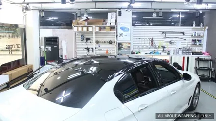 신형 BMW 520d 루프스킨 사이드스컷 시공후기 / 경기 광명