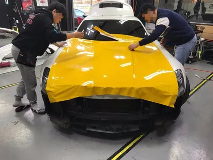 랩퍼 더 콰이엇 벤츠 SLS AMG 전체랩핑 화이트에서 옐로우! / 경기 광명