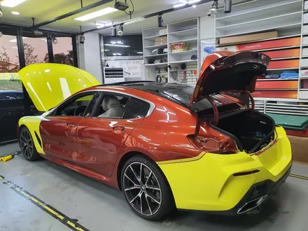 BMW 840d 선셋 오렌지 -> 엠뷸런스 옐로우 전체랩핑 후는? / 광명, 안양, 시흥