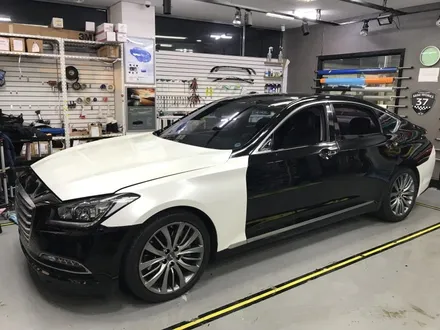 광명,안양랩핑전문점 제네시스 G380 화이트펄 전체랩핑 / 경기 광명